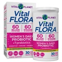 Vital Planet - Vital Flora Probiotics for Women 60 Billion CFU, Diverse Strains, Daily Rafter Stable Probiotic with Organic Prebiotics, for Κολπική Υποστήριξη, Immune and Digestive Health 30 Κάψουλες