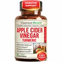 Organik Apple Cider Vinegar ile Turmeric Curcumin Supplement & Ginger for Digestive Health, Metabolism, Enerji ve Ortak Destek - Organik Turmeric & Apple Cider Vinegar Capsules 60 Vegan Non-GMO Caps