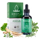 DropRx Focus by Dr. Nicole Saphier – Ginkgo Biloba & Ginseng, Bacopa, Rosemary & Sage for Memory Improvement and Brain Focus – Organic, Non-GMO, Vegan, Gluten-Free, Kosher, USA (2 Fl Oz)