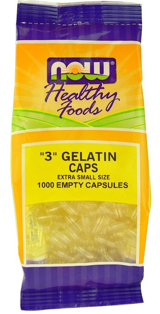 Şimdi Gıdalar - Gelatin Boş Kapsüller '3' Boyut (Extra Small Dimension) - 1000 Gelcaps