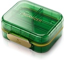 Portre Travel Pill Organizer 7 Karşılaştırmalı - Mükemmel Haftalık Pill Case Su geçirmez Pill Box for Daily Vitamins and Medicine, Small Pill Container for Pocket Purse (Green)