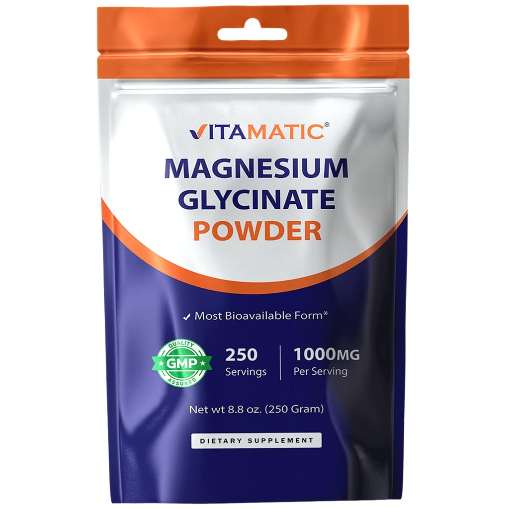 Vitamatic Magnezyum (Glycinate & Bone) - Destekler Kas, Ortak ve Kalp Sağlığı 250 Grams