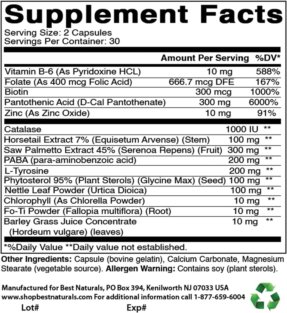 Anti Gray Saç Formula & Ashwagandha Extract 500 Mg