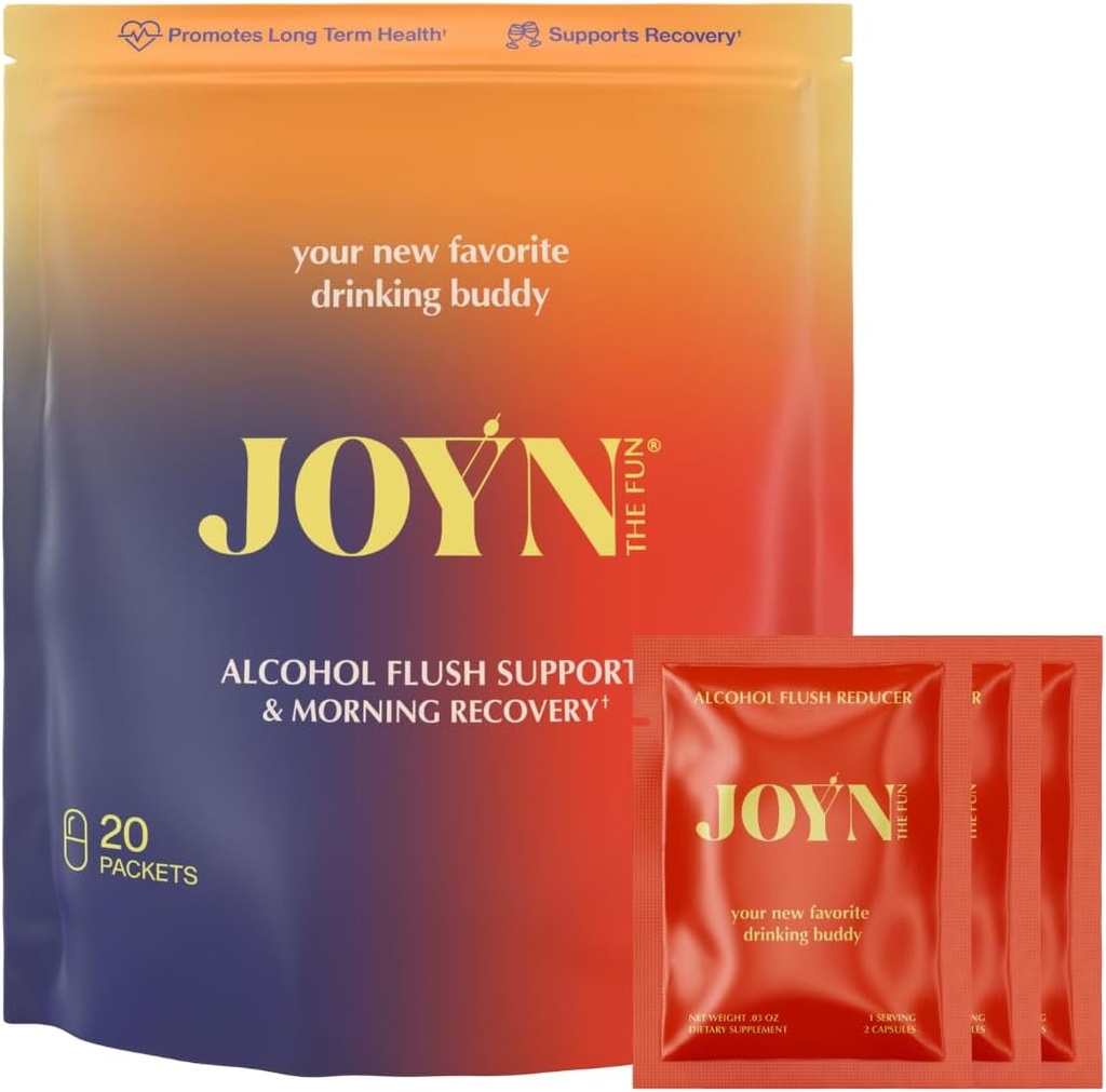 JOYN Supplement Value Pack: Alkol Flush & Asya Glow Relief, Morning Recovery, Liver Support | Feel Better Before & After Drink | with NAC, DHM, Milk Thistle, Glutathione, B12 | 20ct