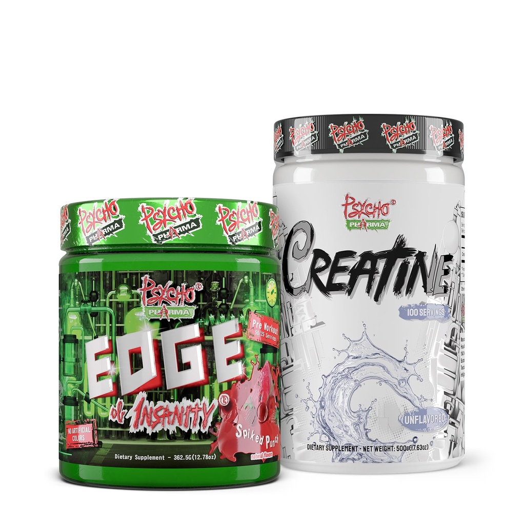 Psiko Pharma Edge of Insanity Pre Workout Kre +tine Stack