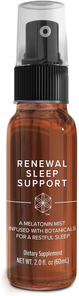 Isagenix Renewal Sleep SupportTM - Fast-Acting Oral Melatonin Sleep Spray - Doğal Uyku Lisansı Gerçekignment için Botaniklerle Infüzyon - Cool Spearmint Flavor - Yapay Malzemeler yok