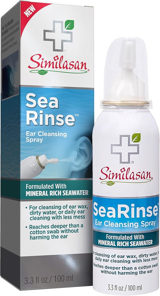 Similasan SeaRinse Ear Cleaning Spray για καθαρισμό αυτιών και κερί αυτιών, 3.3 Fl Oz