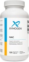 XYMOGEN NAC N-Acetyl-Cysteine 600 mg - Cardiovascular, Antioksi, Liver Detox + Immune Support Supplement - Supports Glutathione Synthesis - Non-GMO NAC Supplement (120 Capsules)