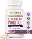 İsviçre Activa+ Laboratuvarlar Myo Inositol Supplement & D-Chiro Inositol Supplement - Kadınlar ve Plüt Supplements - Regulate Menstrual Cycle - Ovarian Support - 30 Days Supply