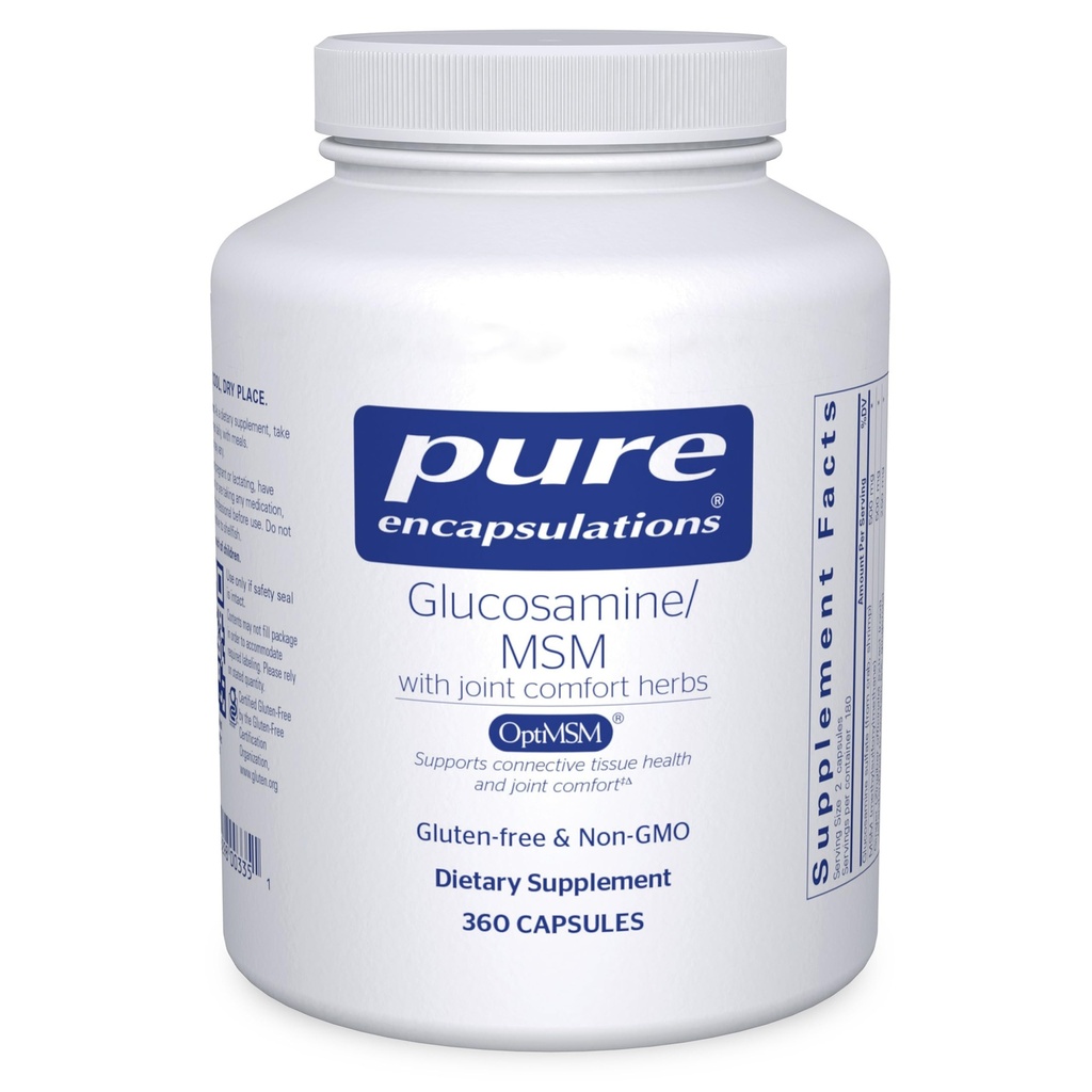 Saf Encapsulations Glucosamine MSM | Ortak Destek, Hareketlilik, Rahatlık Sağlığı ve Bağlayıcı Tissue* | 360 Capsules
