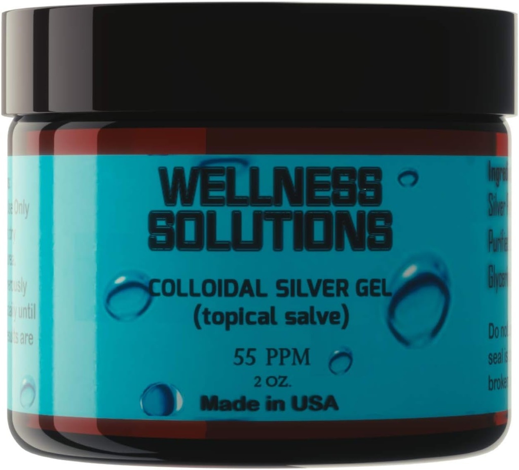 Colloidal Silver Gel - Wellness Çözümleri - Topical Gel - Vegan & Gluten Free - 2 oz.-L8