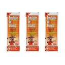 Emulsion de Escocia. Cod Liver Oil Diyetary Supplement. Vitaminler A, D, E ve B1. Orange Flavored. 6.5 Fl.Oz / 192 mL. Paket 3