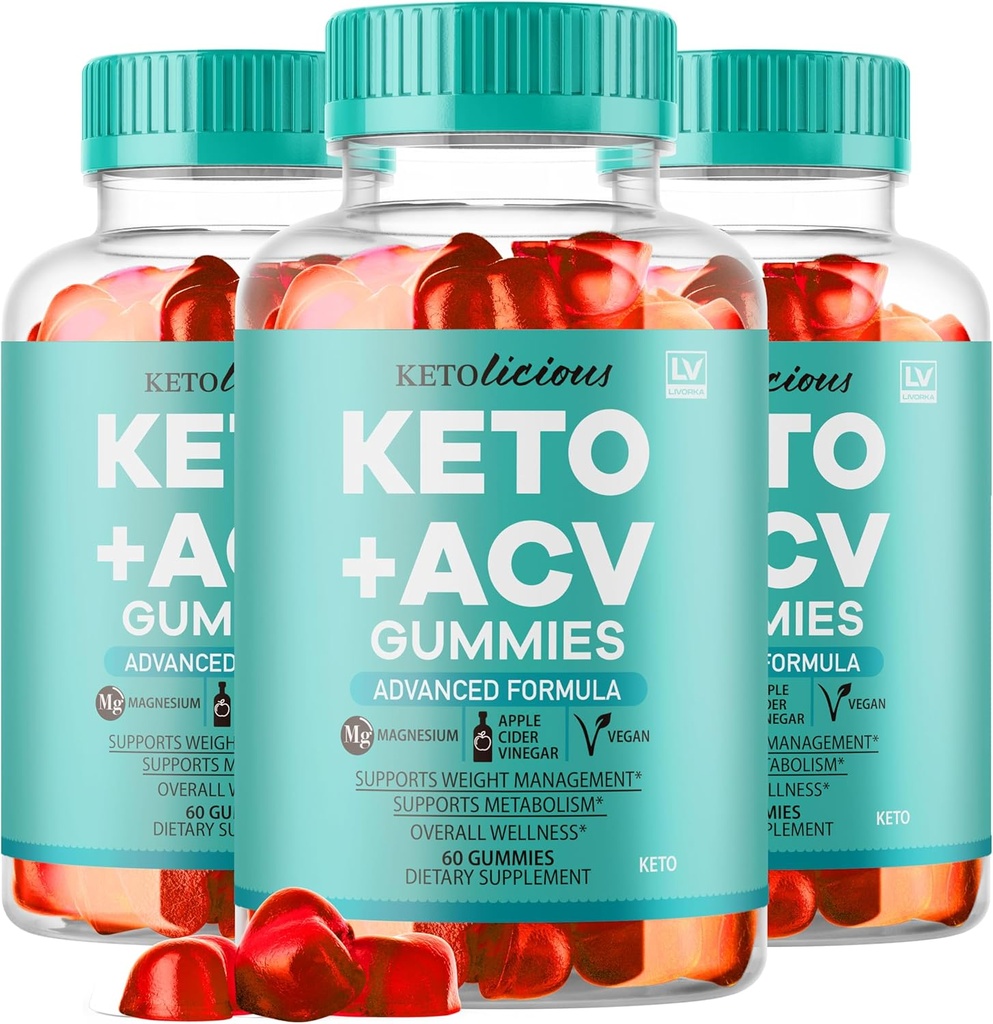 (3 Pack) Ketolicious Keto ACV Gummies, Ketolicious Gummys Advanced Formula 1050MG, All Natural Premium Plus Apple Cider Vinegar Gummy maximum Strength Gomitas Yorumlar, 180 Gummies for 3 Ay