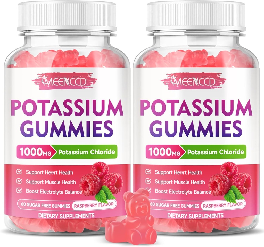 2 Pack Pyum Gummies, Pyum Chloride 1000 mg for Yetişkinler, Sugar-Free Pyumal Gummies Support Electrolyte Balance & Leg Cramps for Women & Men, Raspberry Flavor, 120 Count