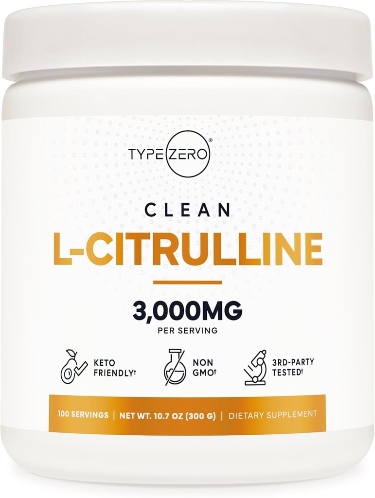Τύπος Μηδέν L-Citrulline βάση σκόνη, 3.000mg ανά υπηρεσία - 100 εξυπηρετήσεις