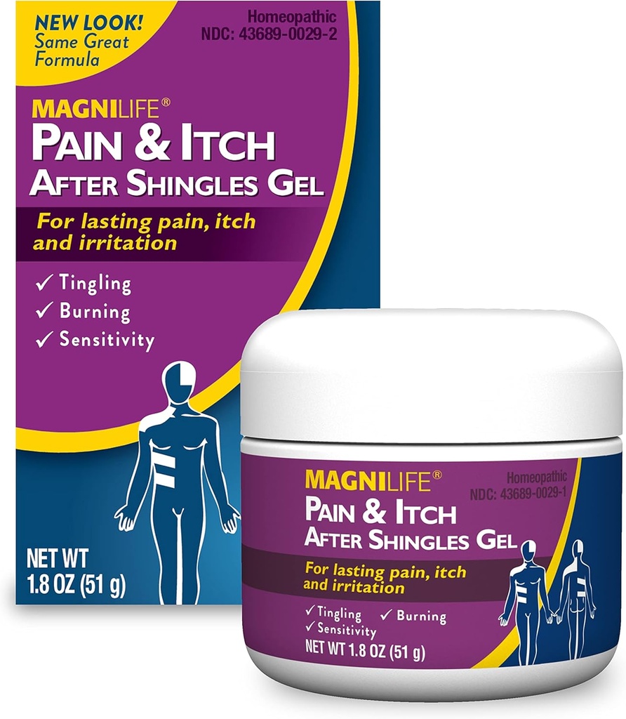 MagniLife Pain and Itch Relief Gel, Doğal Relieve Tingling, Irritation and Hassasity with Jasmine and Mezereon - 1.8oz