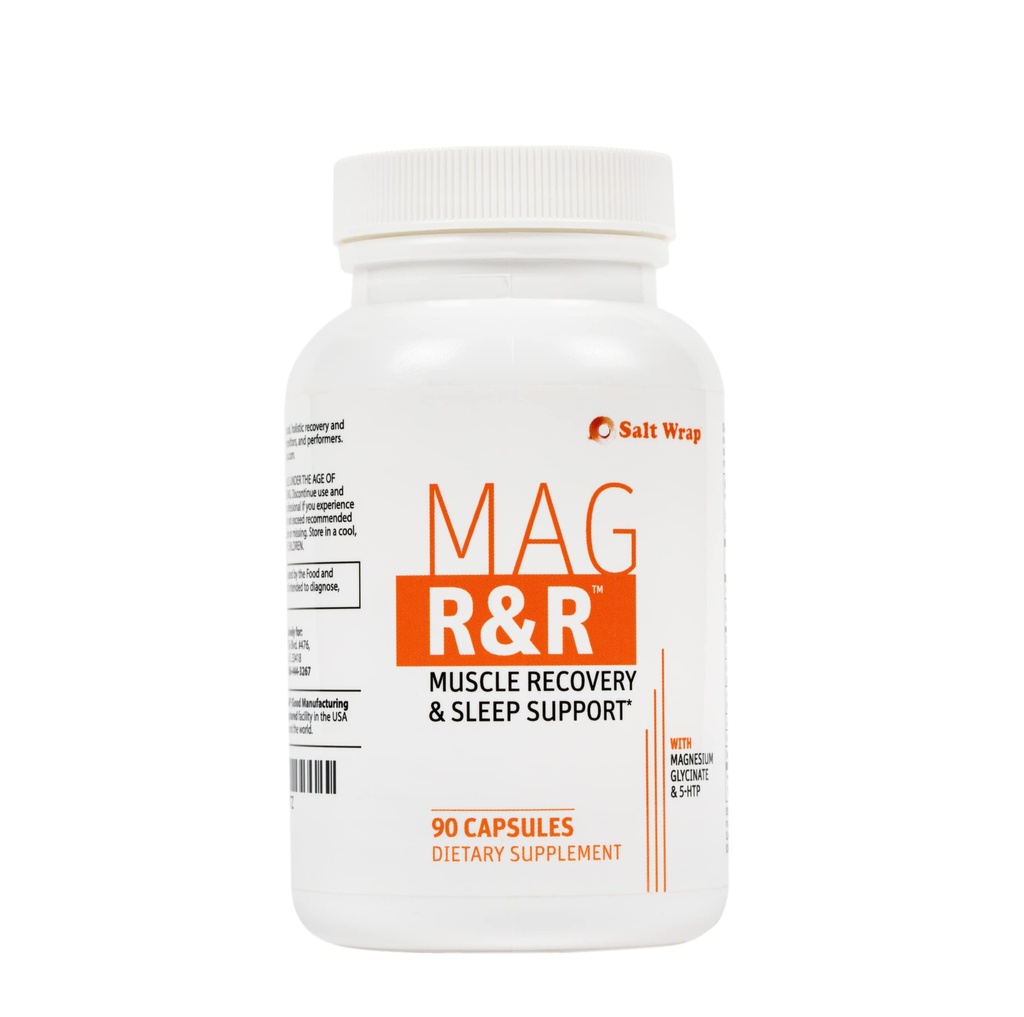 SaltWrap Mag R&R - Gece Kas Cramps Desteği, Kas Spasm ve Leg Cramps Relief için yetişkinler için Doğal Uyku Desteği, 90 Capsules