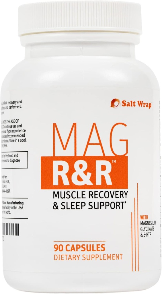 SaltWrap Mag R&R - Gece Kas Cramps Desteği, Kas Spasm ve Leg Cramps Relief için yetişkinler için Doğal Uyku Desteği, 90 Capsules