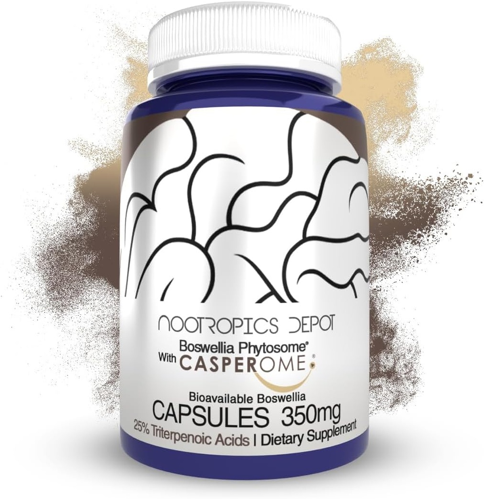 Nootropics Depot Boswellia Phytosome Capsules | 350 mg | Casperome | 25% Triterpenoic Acids | Boswellia serrata | Frankincense | Ortak Sağlık | 30 Kont