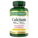 Nature's Bounty Calcium Carbonate & Vitamin D, Supports Immune Health & Bone Health, 600mg Calcium & 800IU Vitamin D3, 250 Tablets