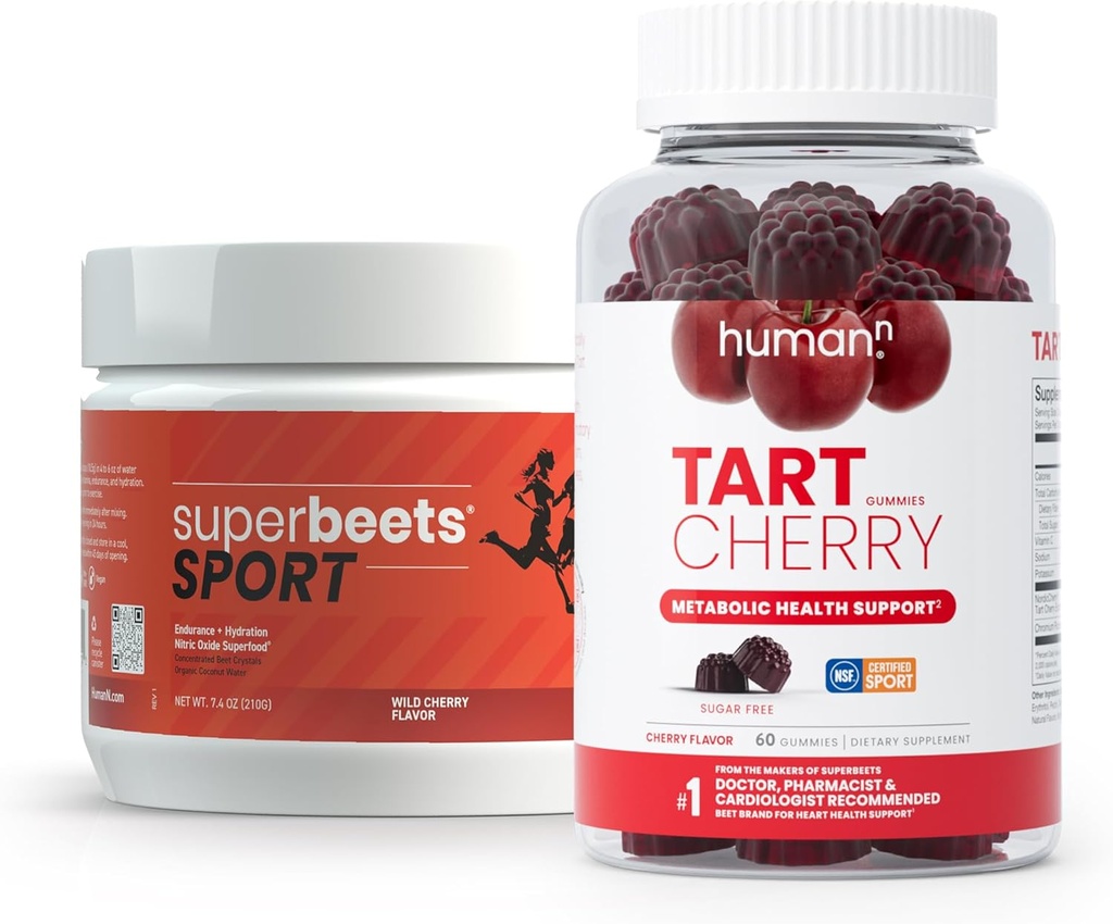 Ανθρώπινο SuperBeets Αθλητισμός & Ταρτ Cherry Gummies