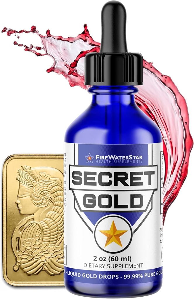 FWS Colloidal Gold Liquid Drops, Yükseliş Meditasyonu Ruhsal Yardım Beyin Boost, Gelişmiş Farkındalık Clarity Dreams Intuition,% 99.99 Pure Swiss Gold, 100 ppm, Ruby Red, Real 24K