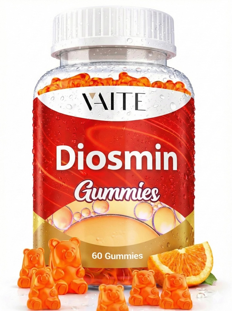 VAITE Diosmin 1000 mg - Vein Support Supplements for Varicose Veins - Leg Health Supplement Formula Venous Optimizer, Citrus Bioflavonokles, Letws Gummy, 60 Vegan Gummies