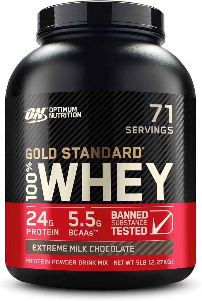 Optimum Beslenme Altın Standardı 100% Whey Protein Toz, Extreme Milk Chocolate, 5 Pound (Pazar Mayıs Vary)