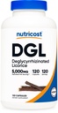 Nutricost DGL Deglycyrrhizinated Licorice Extract Capsules (500 mg Extract, Equivalent to 5, 000 mg Licorice, 120 Hizmet) - Non GMO, Vegan