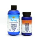 RnA ReSet ReMag & D3K2 Sıfırlama - Sıvı Supplement Magnezyum (8.1 Fl Oz) & Vitamin D3 + K2 Capsules (60 Kont)