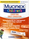 Mucinex Παιδική Θωρακική Συμφορητική Προσδοκώμενη και Βήχας Καταπιεστικό Mini-Melts, Πορτοκαλί Κρέμα, 12 Count (Packaging May Vary)