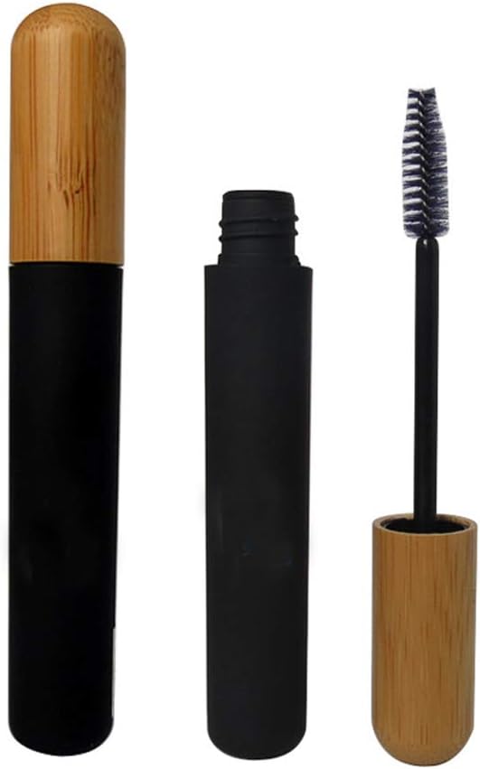 mollensiuer 2Pcs 6 ml Refillable Boş Mascara Tube Şişes Vials Black Reusable Eyelash Cream Konteyner Şişe ile Gözlash Wand ve Wine Cap for DIY Mascara, Travel