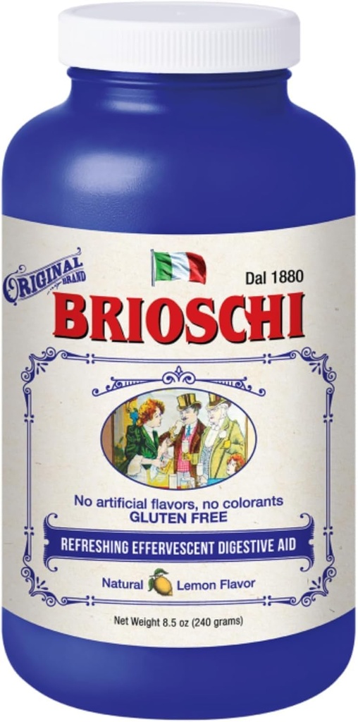 Brioschi Ιταλική Λεμόνι Γεύση Αναβράζοντα Heartburn, Αναστατωμένο Στομάχι, Οξύ Δυσπεψία, φιάλη 8,5 oz