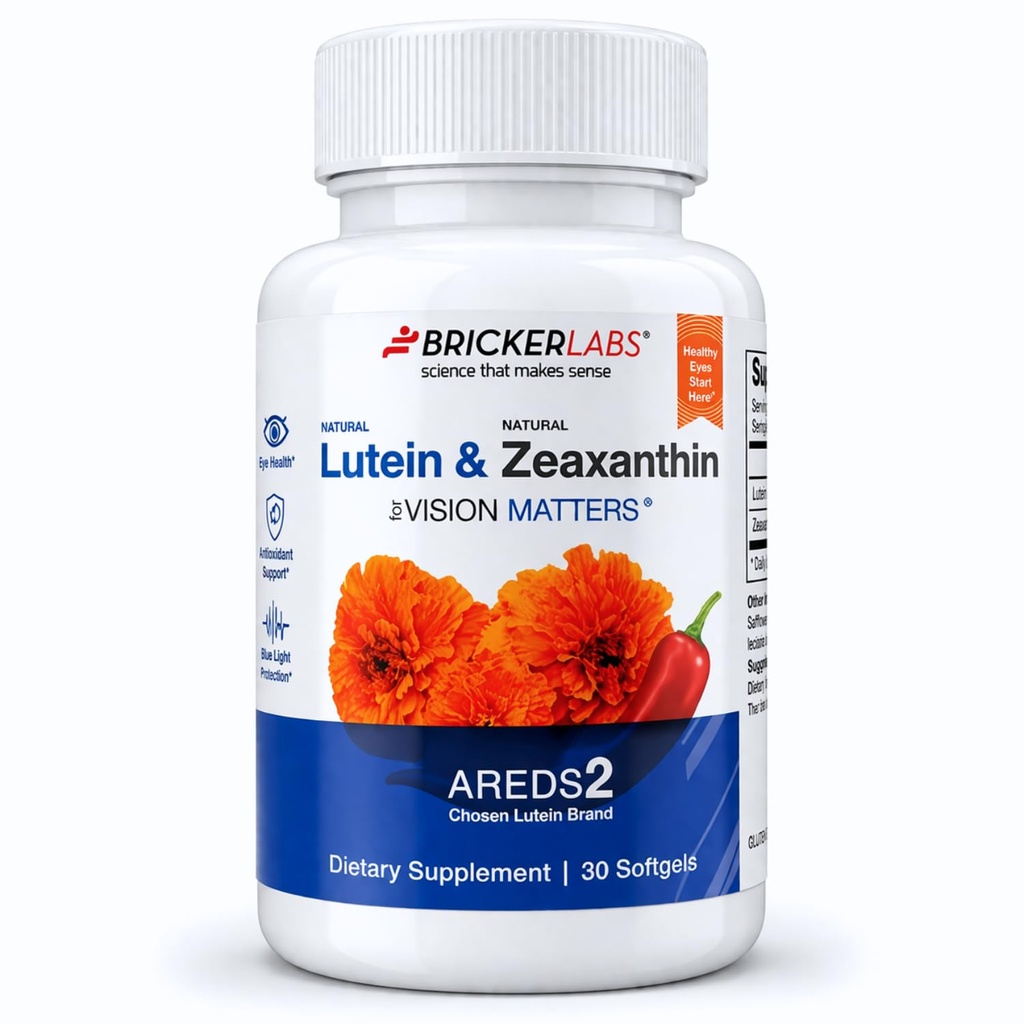 Tuer Laboratuvarları Doğal Lutein + Zeaxanthin Göz Tamamı - Macular Carotenoids, Superior Bioavailability, AREDS2 Chosen Lutein Kaynağı - 60 Soft Gels
