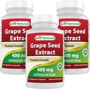 Best Naturals εκχύλισμα σπόρων σταφυλιών 400 mg 60 Vcaps (60 Count (Pack of 3))