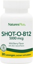 NaturesPlus Shot-O-B12-30 Lozenges, Wild Berry Flavor - 5000 mcg - Vegan, Gluten Free - 30 hizmet