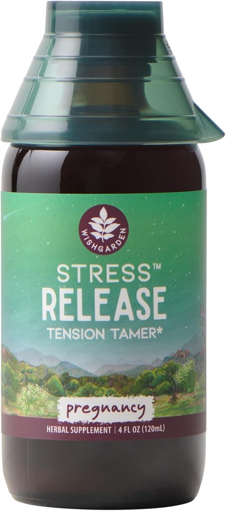 WishGarden Herbs Gecikme Gecikmek için Stresli - Doğal Herbal Stres Yardımı Limon Balm & Chamomile ile birlikte, Hamilelik ve Postpartum için Adrenal Destek Rahatlama ve Calm, 4oz