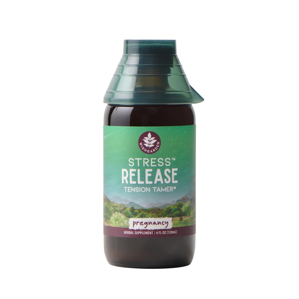 WishGarden Herbs Stress Release for Εγκυμοσύνη - Natural Herbal Stress Relief Supplement with Lemon Balm & Χαμομήλι, Adrenal Support for Cregnation and Postpartum Promotes Relaxation and Calm, 4oz