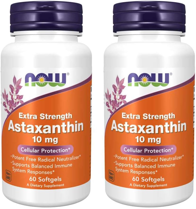 Şimdi Gıdalar Astaxanthin 10 mg 60 SoftGels (2 Pack)