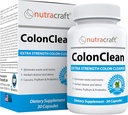 Nutracraft ColonClean #1 Colon Detox ve Constipation Relief | Senna, Cascara Sagrada, Psyllium, MCT, Aloe ve Probiyotikler | 30 Capsules