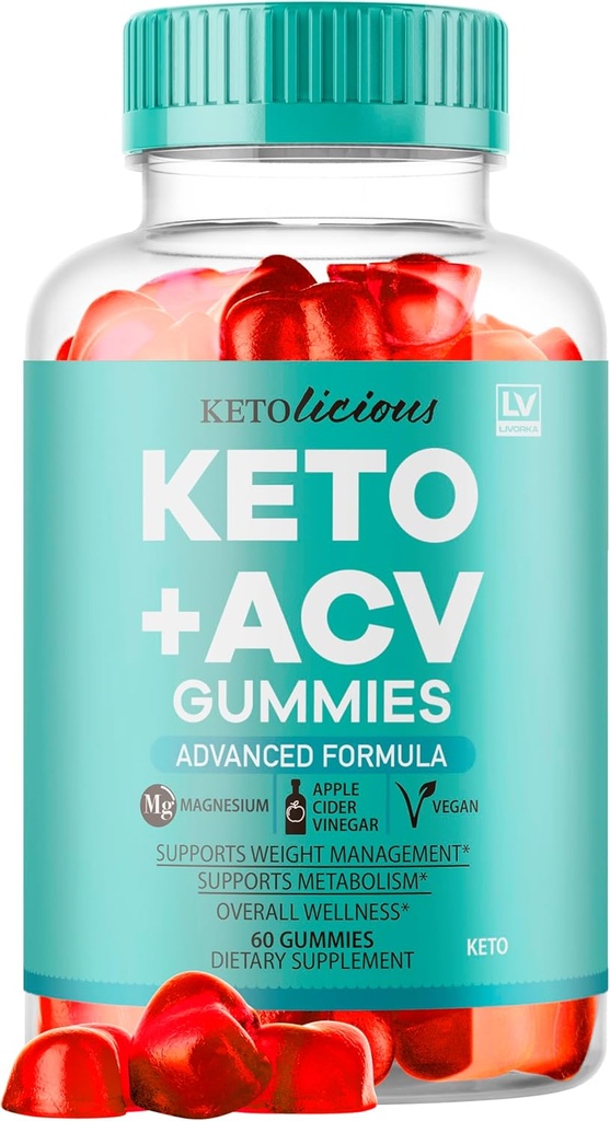 Ketolicious Keto ACV Gummies, Ketolicious Gummys Advanced Formula 1050MG, All Natural Premium Plus Apple Cider Vinegar Gummy maximum Strength Gomitas Yorumlar, 60 Gummies for 1 Moonlicious Gummys