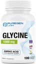 Puregen Labs Glycine 1000mg [Υψηλή Ικανότητα] 100 κάψουλες χορτοφάγων, προωθεί τον υγιή ύπνο 