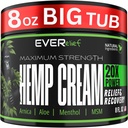 Hemp Cream En Güçlü Yardım Krem 8 OZ - Relieve Diz, Hip, Ortak, Kas & Aşağı Geri Ağrı Desteği | ABD'de Hemp Oil, MSM, Turmeric ve Arnica ile yapılan Doğal Lotion.