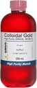 Gerçek Colloidal Altın - 25 ppm -% 99.99+ boy - 250 mL (8.45 Fl Oz) Clear BPA-Free Plastik Şişe - ABD'de Made in USA