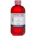 Gerçek Colloidal Altın - 25 ppm -% 99.99+ boy - 250 mL (8.45 Fl Oz) Clear BPA-Free Plastik Şişe - ABD'de Made in USA