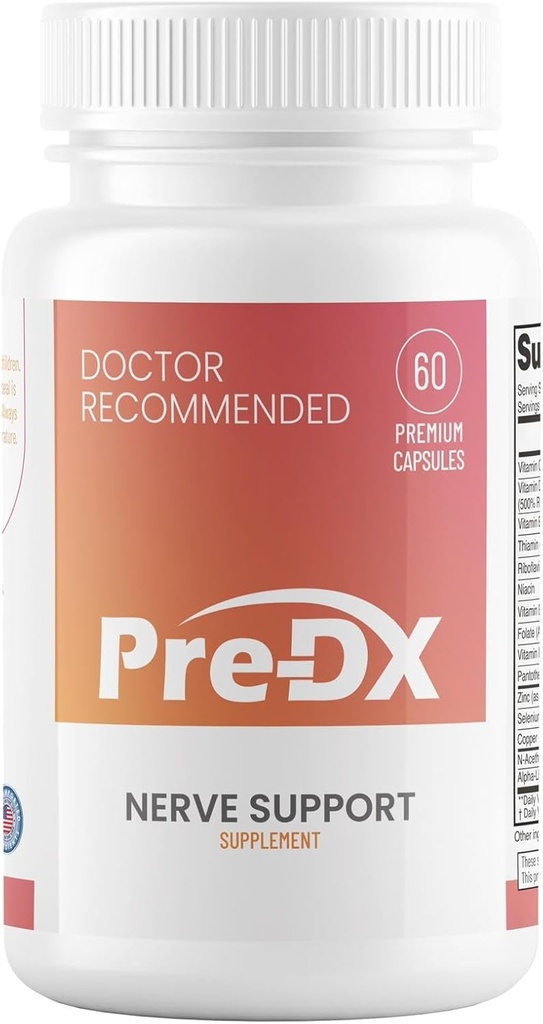 Προ-DX Nerve Support Supplement - Advanced L-Methylfolate Multivitamin w/Vitamin B-Complex & More for Resistance Enhancement - 3rd Party Tested L-methylfolate Supplement - 60 Κάψουλες
