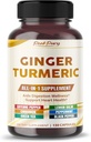 Ultra Ginger & Turmeric Aids Digestion & Supports Heart Health – Cayenne Pepper, Lemon Balm, Cinnamon, Peppermint, Green Tea - ABD- 150 Capsules