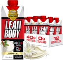 Lean Body Ready-to-drink Πρωτεΐνη βανίλιας Shake, 40g Πρωτεΐνη, Blend ορού γάλακτος, 0 Ζάχαρη, Χωρίς γλουτένη, 22 Βιταμίνες & Ορυκτά, 17 Fl Oz (Pack of 12) LABRADA