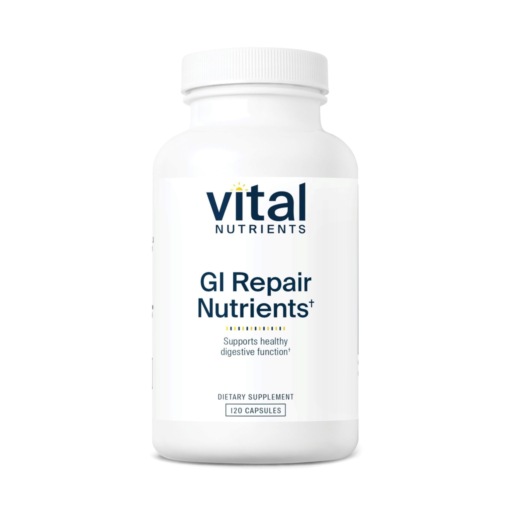 Vital Nutrients GI Tamir Nutrients | Leaky Gut Capsule with L Glutamine and N-Acetyl | Digestive Enzyme Supplement to Support Gut Health and Digestion | Gluten and Dairy Free | 120 Capsules
