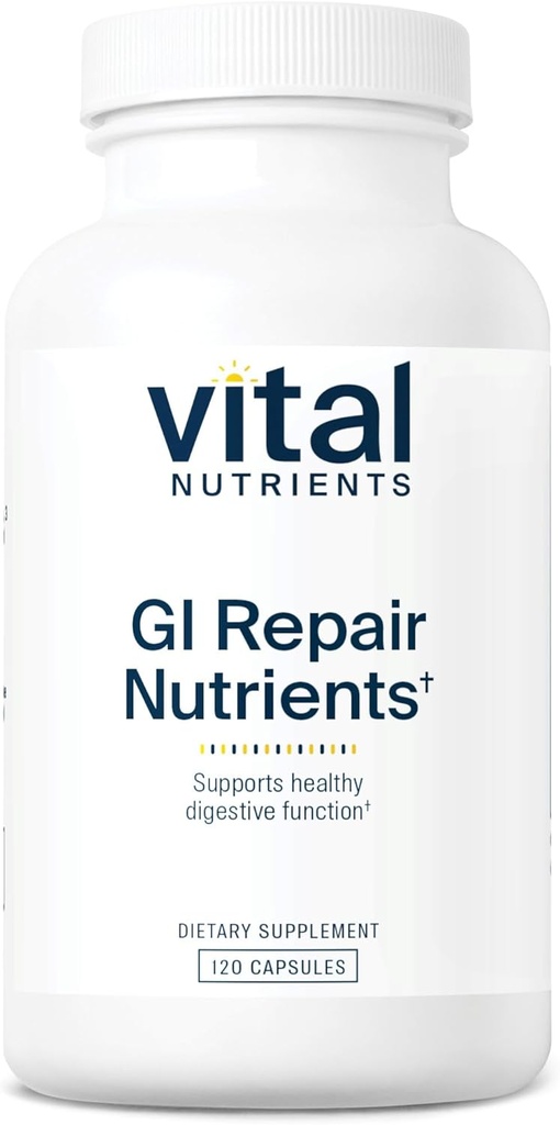 Vital Nutrients GI Tamir Nutrients | Leaky Gut Capsule with L Glutamine and N-Acetyl | Digestive Enzyme Supplement to Support Gut Health and Digestion | Gluten and Dairy Free | 120 Capsules